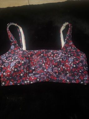 Old Navy Navy, Red and White Paisley Trim Tank